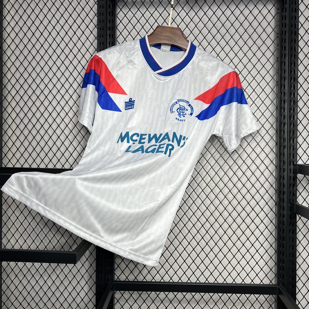 ManixJersey.com | Retro Glasgow Rangers 1990-92 Away Jersey -Customize Name, Number and Patch | Worldwide Shipping