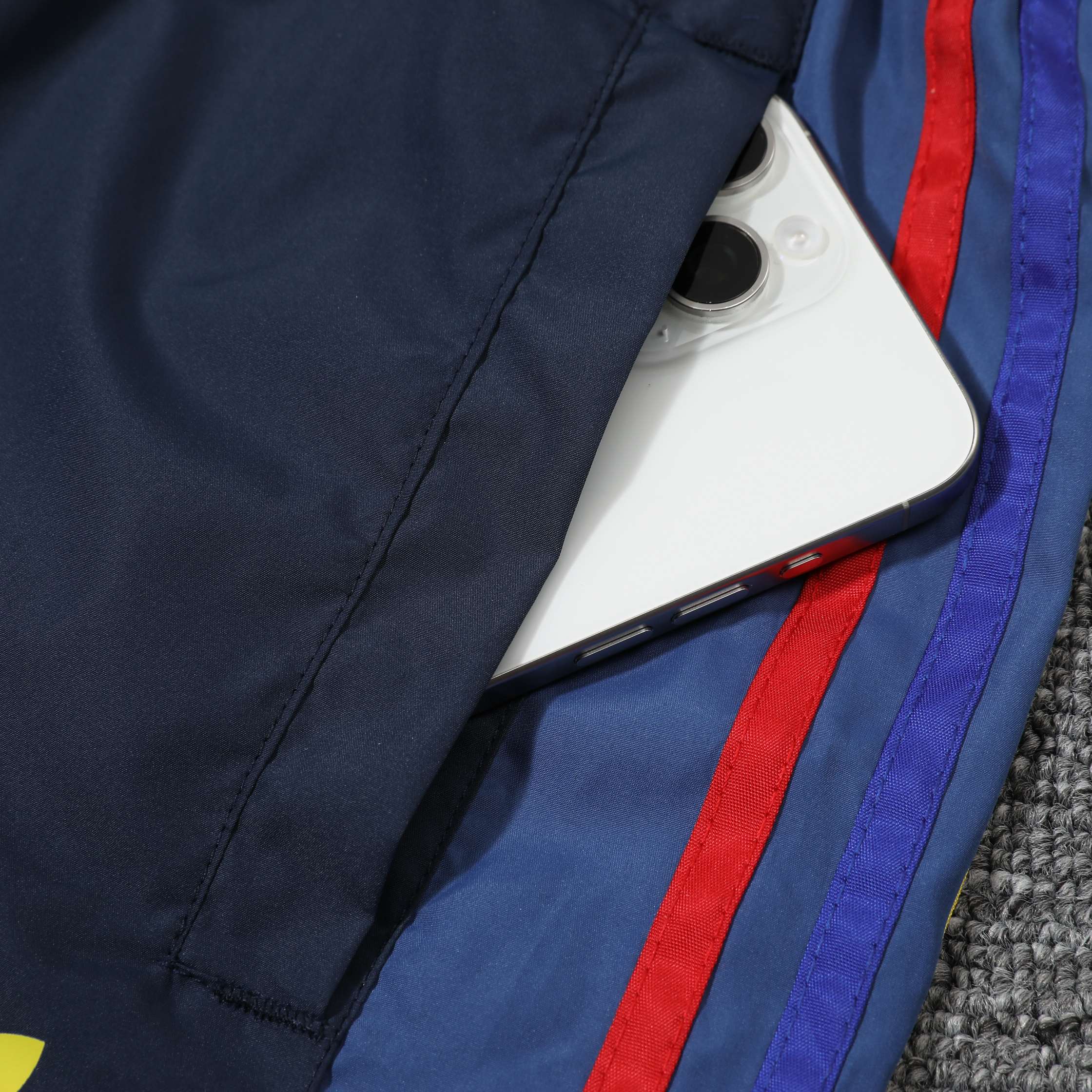 Higojerseys-Colombia 24-25 Blue Throwback Windbreaker Suit - Jackets & Pants