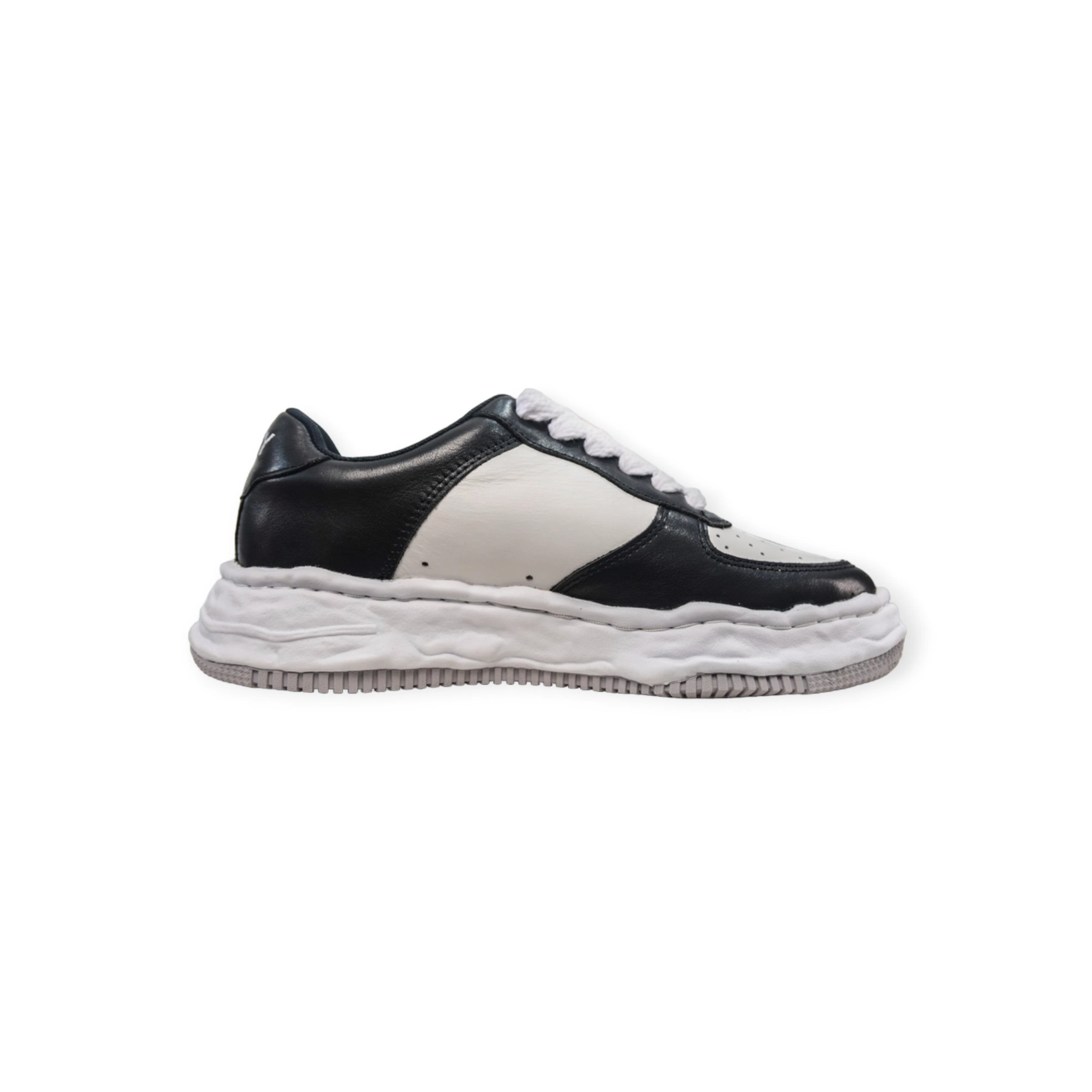 Maison Mihara Yasuhiro Wayne OG Sole Leather Low-top Sneaker Black White、mysite、Cacoeks