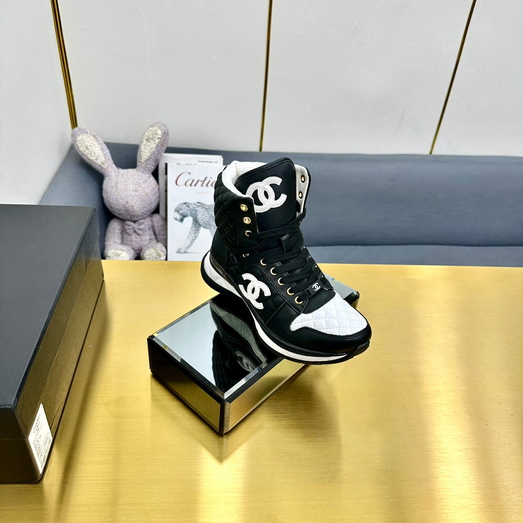 ATHLETIC SHOES IN BLACK CALFSKIN、mysite、Cacoeks