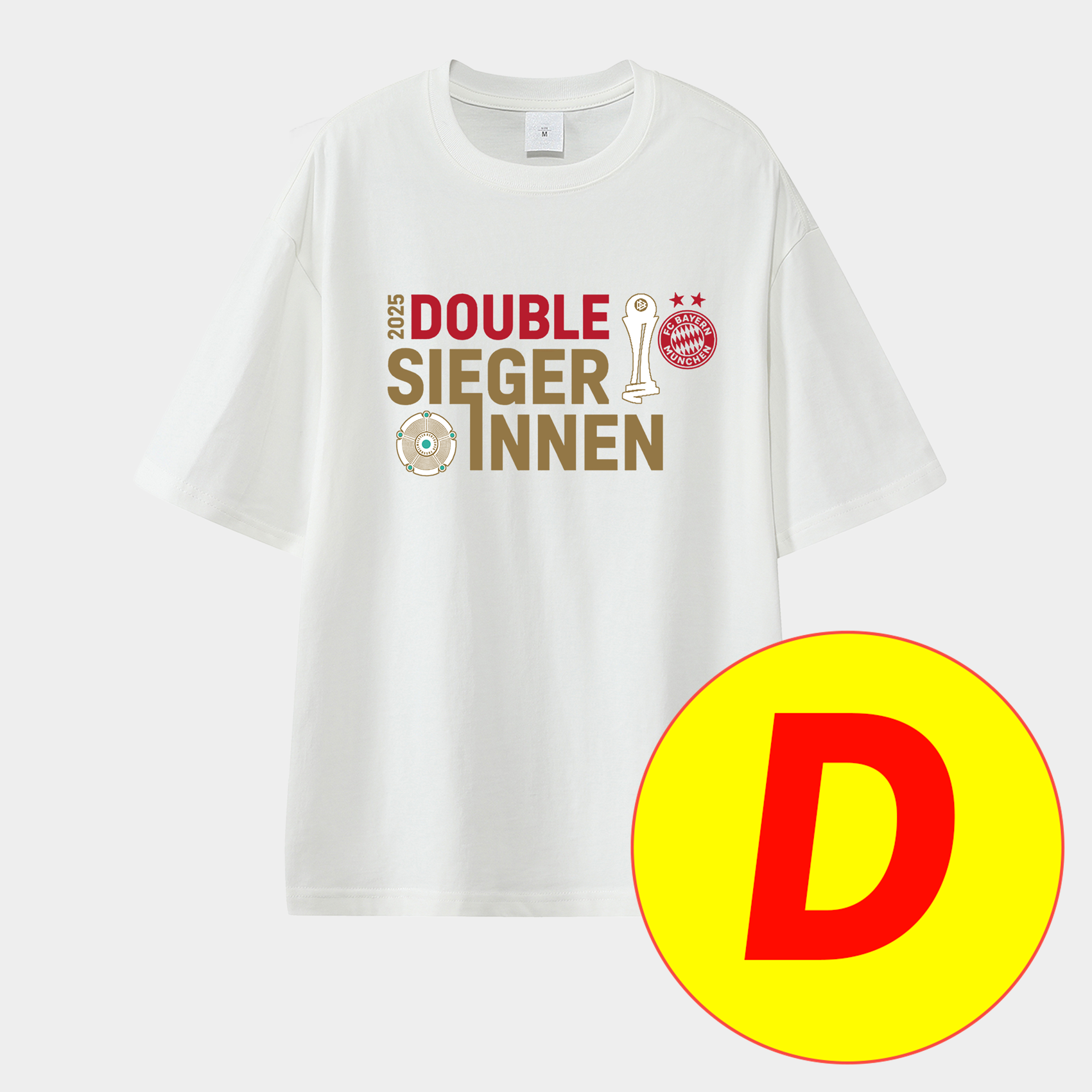 ManixJersey.com | Bayern Munich Bundesliga Champions Deutscher Meister 2025 Unisex Pure Cotton T-shirt -Customize Name, Number and Patch | Worldwide Shipping