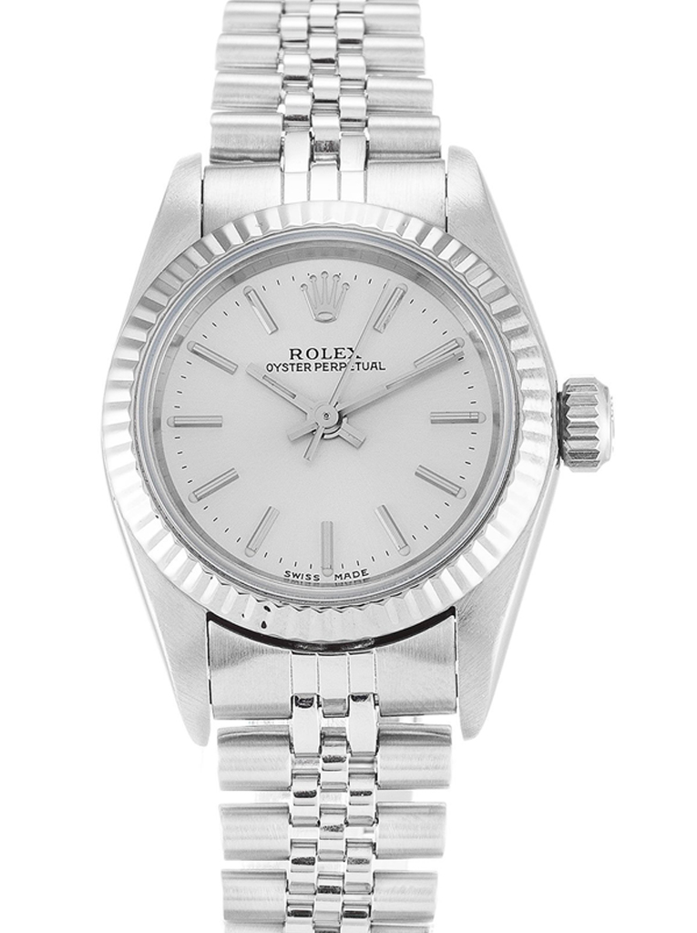 Replica Rolex Oyster Perpetual Lady 24mm Silver Dial 67194-fasswatch