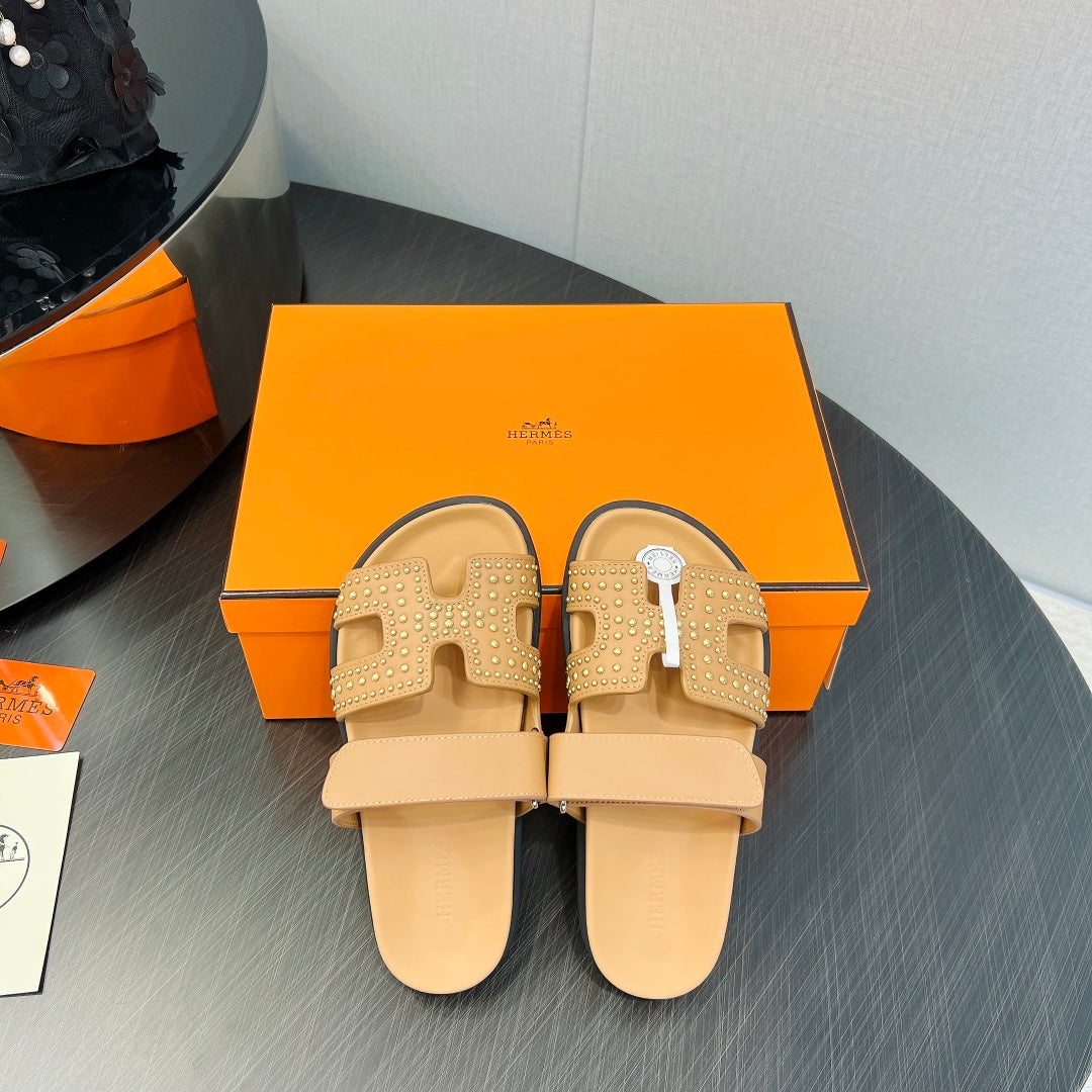 CHYPRE SANDAL LIGHT ORANGE CALFSKIN STYLIZED、mysite、Cacoeks