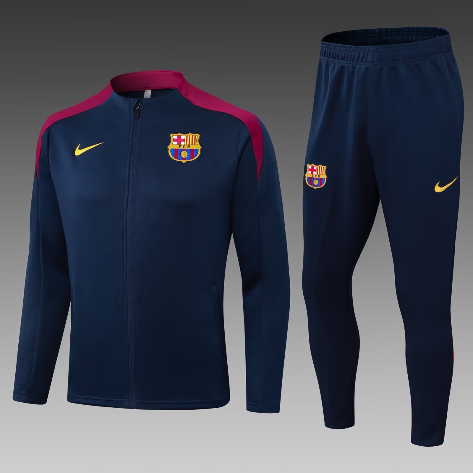 2025/2026 Barcelona Long Zipped Jacket Royal Blue Jersey Set:football jersey mysite: unitedjerseyfootball 邓江浪:football