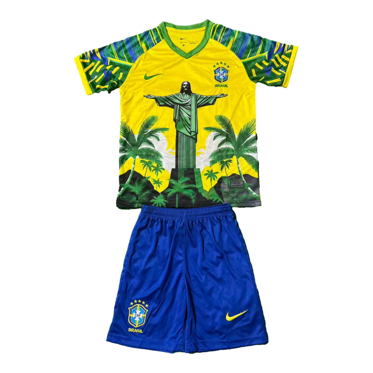 UltraTrikot-Brazil 25-26 Green Jesus Yellow Special Kids Kit