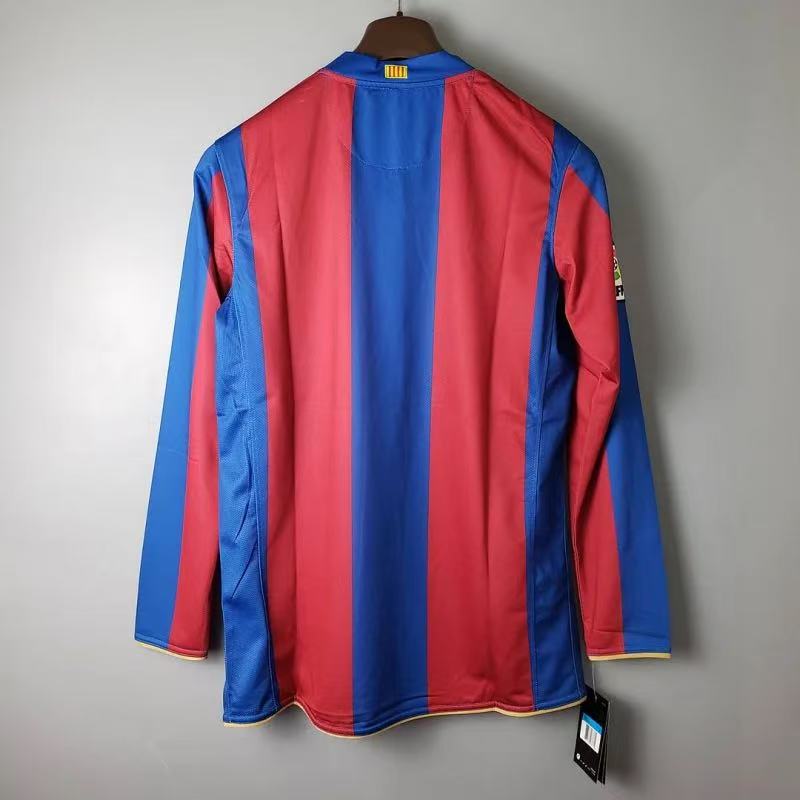 2007/2008 Retro Long Sleeve Barcelona Home Football Shirt 1:1 Thai Quality:football jersey mysite: unitedjerseyfootball 邓江浪:football