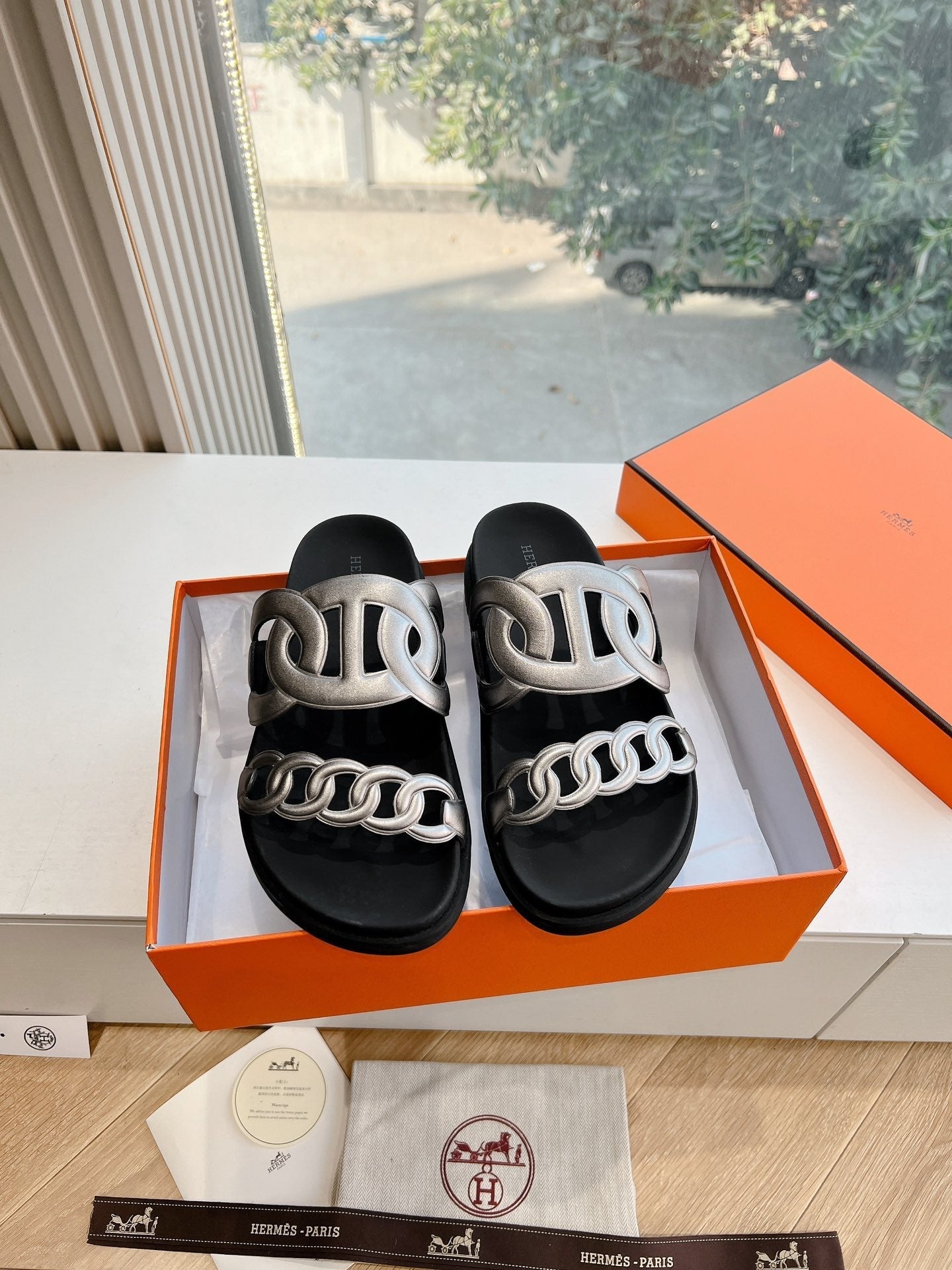 EXTRA SANDAL IN SILVER CALFSKIN、mysite、Cacoeks