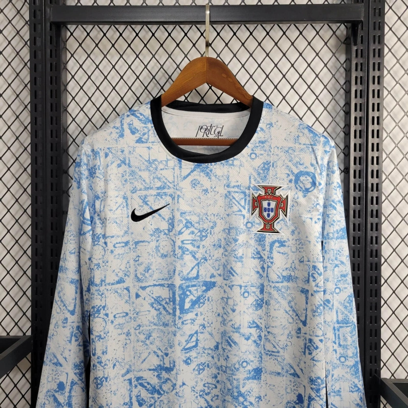 ManixJersey.com | Portugal 2024 Away Stadium Long Sleeve Jersey - Fans Version -Customize Name, Number and Patch | Worldwide Shipping