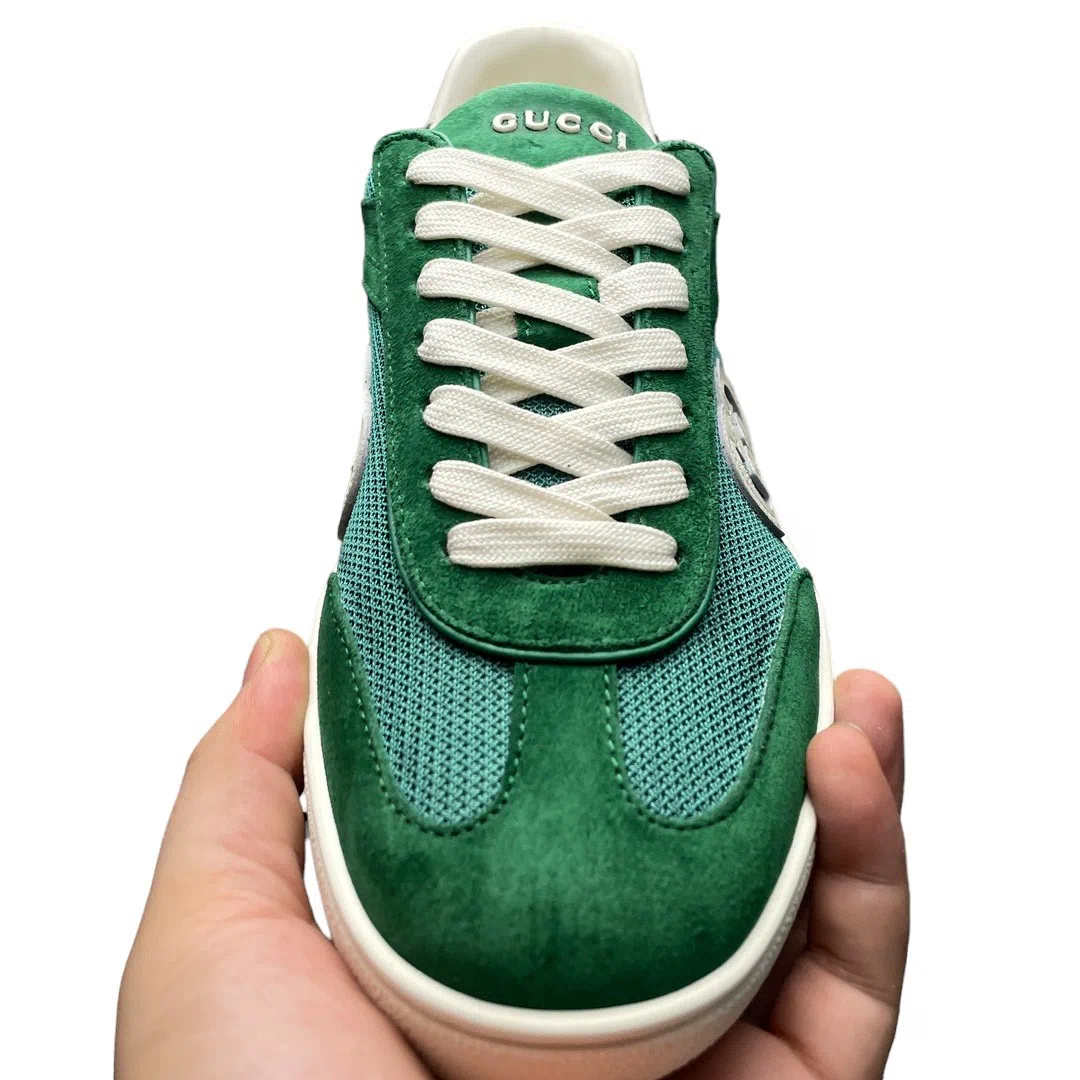 Gucci Interlocking G Sneaker in Green Suede、mysite、Cacoeks