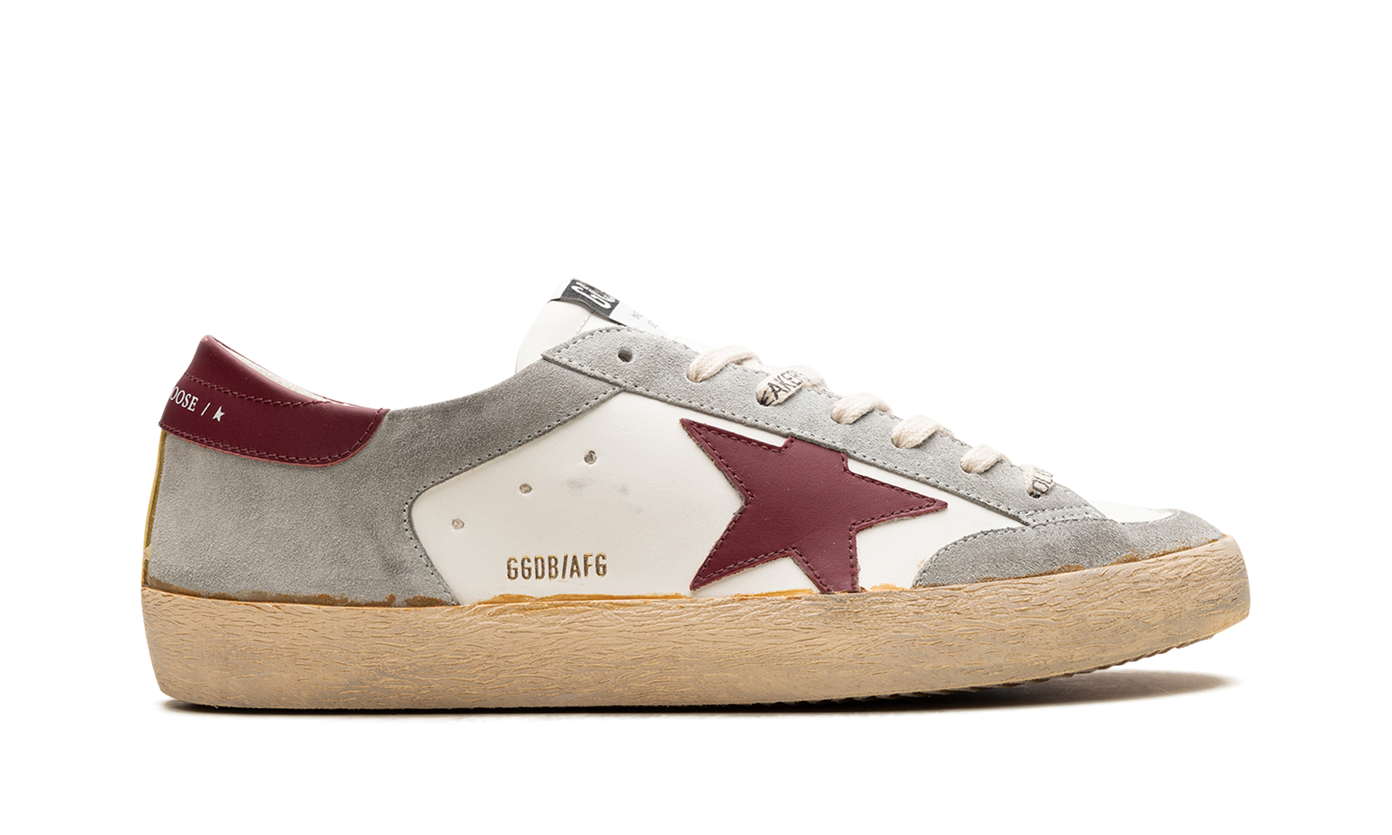 SUPER-STAR PENSTAR LEATHER AND SUEDE UPPER LEATHER STAR AND HEEL "WHITE ICE BORDEAUX"、mysite、Cacoeks