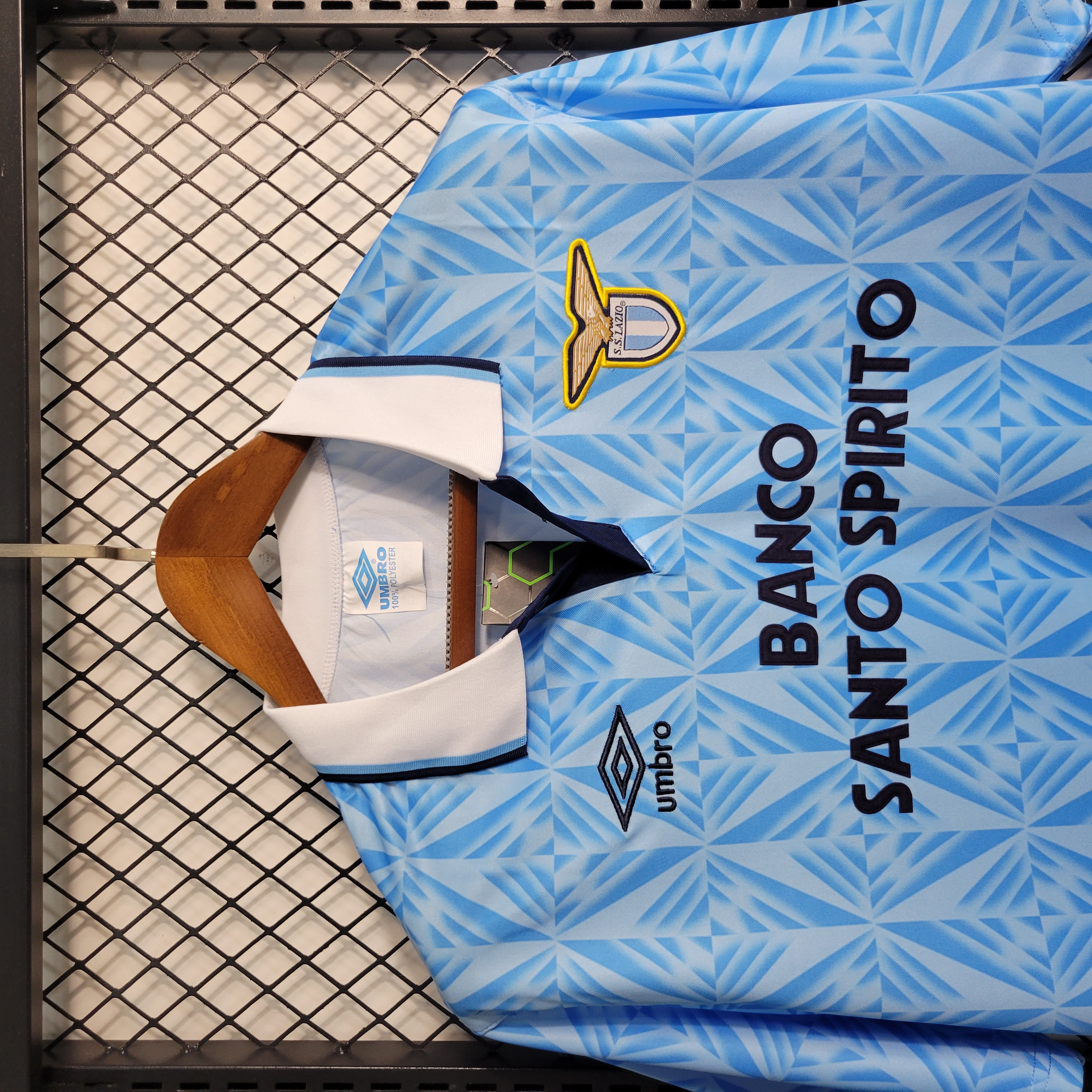 JerseysGala.com | Retro Lazio 91-93 Home Stadium Jersey -Customize Name, Number and Patch | Worldwide Shipping