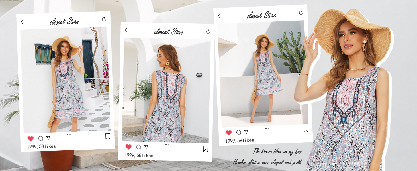 Purple bohemian style dress