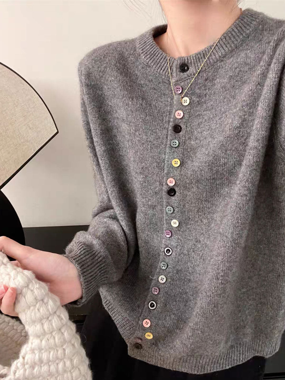 Classic Buttoned Cardigan Image