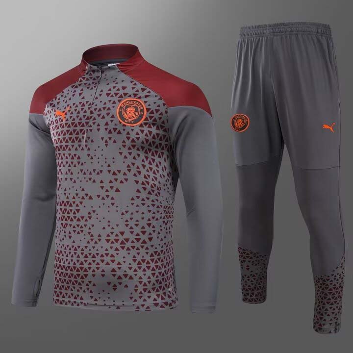 2023/2024 Manchester City Half-Pull Training Suit Gray Football Shirt 1:1 Thai Quality Set:football jersey mysite: unitedjerseyfootball 邓江浪:football