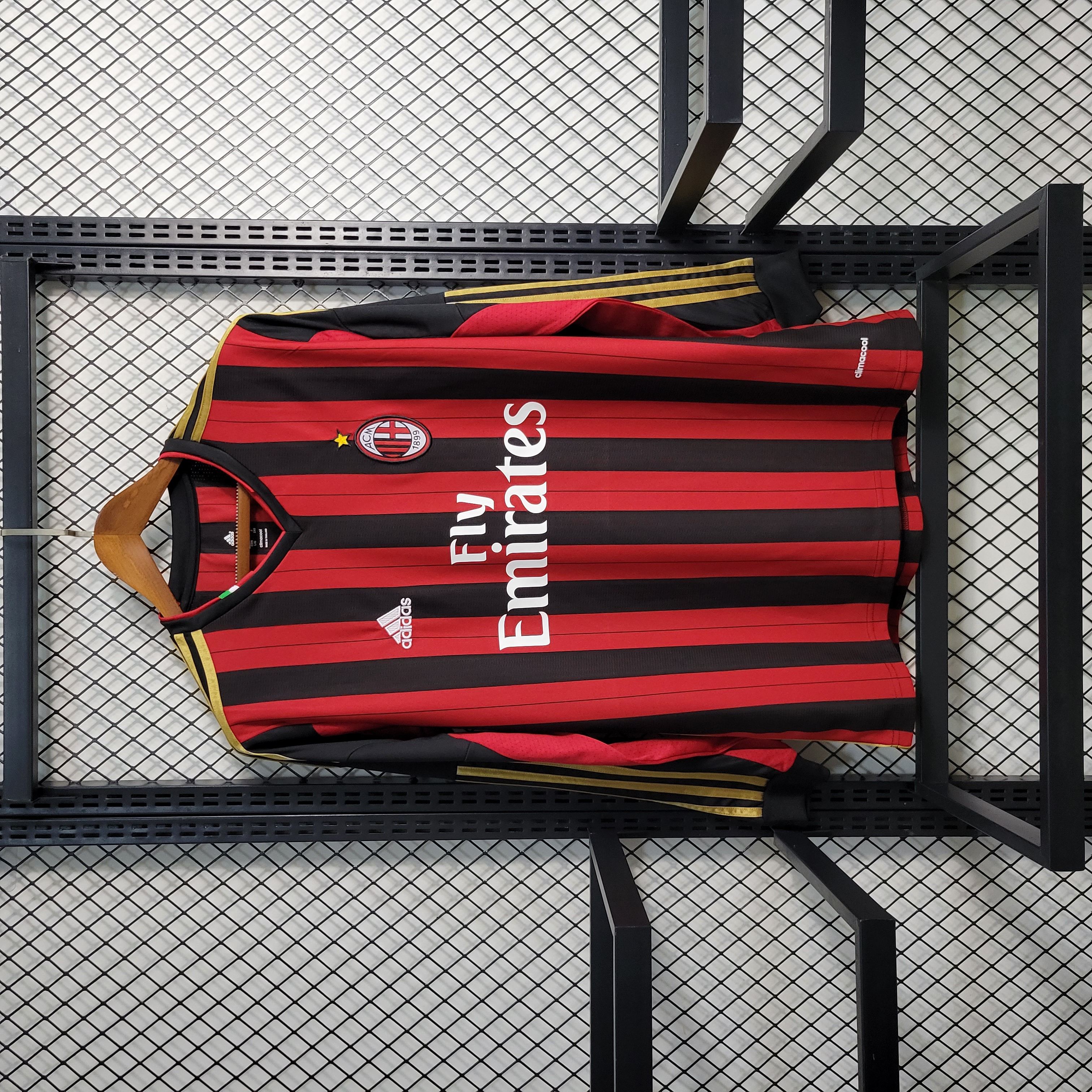 SIUjerseys-Retro AC Milan 13-14 Home Stadium Long Sleeve Jersey