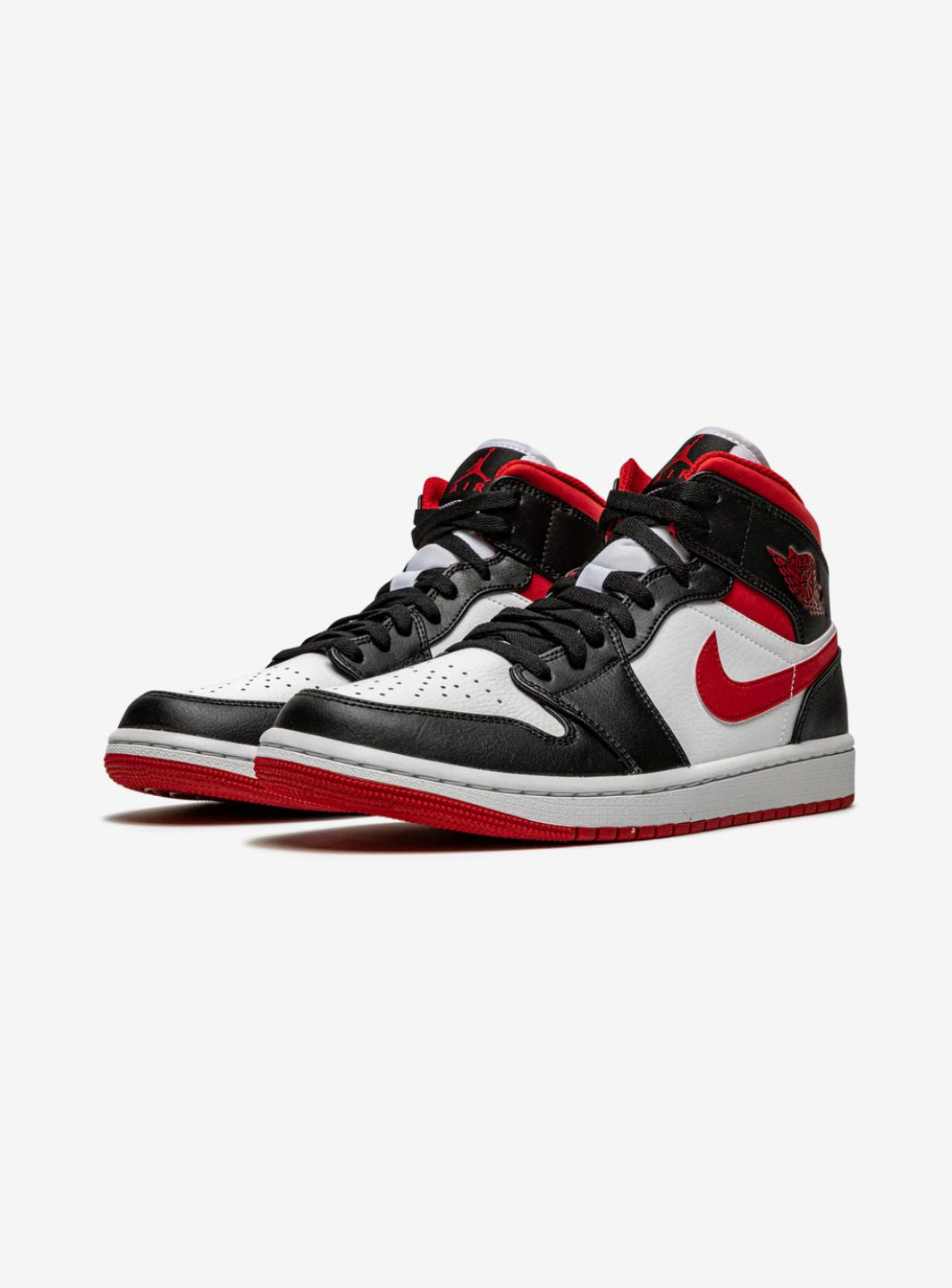 Air Jordan 1 Mid Gym Red Black White、JORDAN、Cacoeks