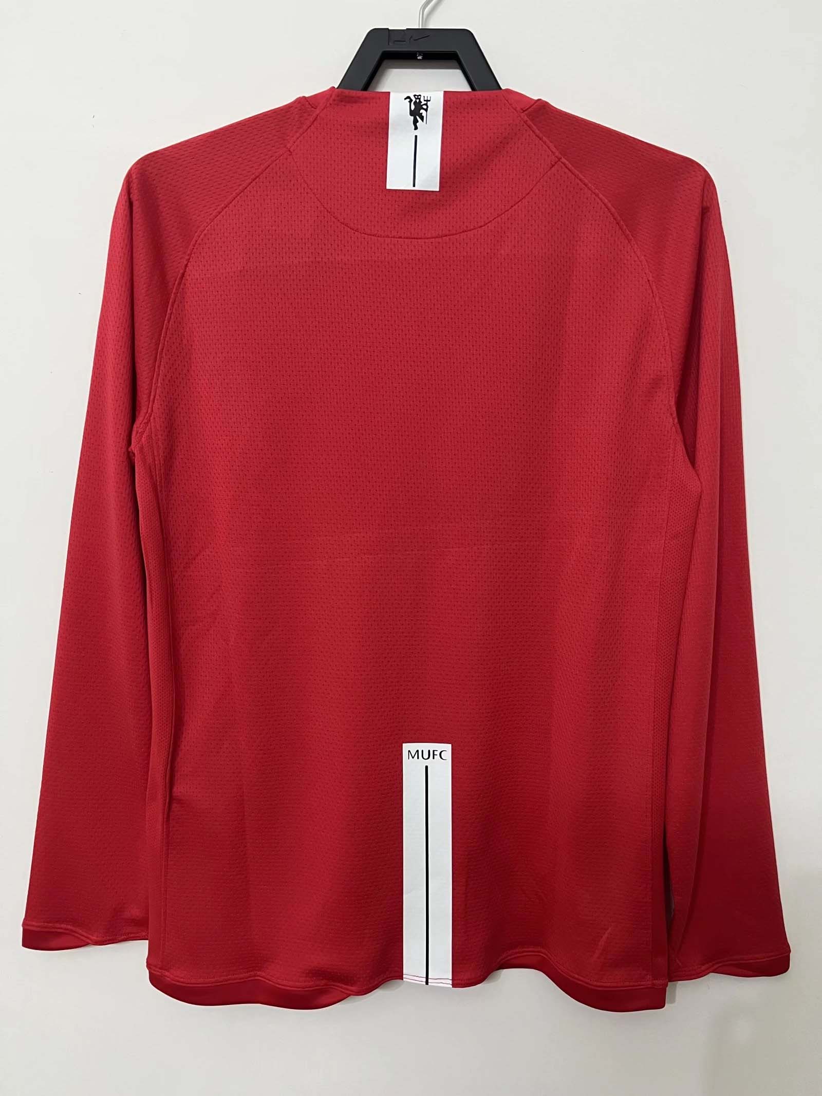 2007-2008 Retro Long Sleeve Manchester United Home Football Shirt 1:1 Thai Quality:football jersey mysite: unitedjerseyfootball 邓江浪:football