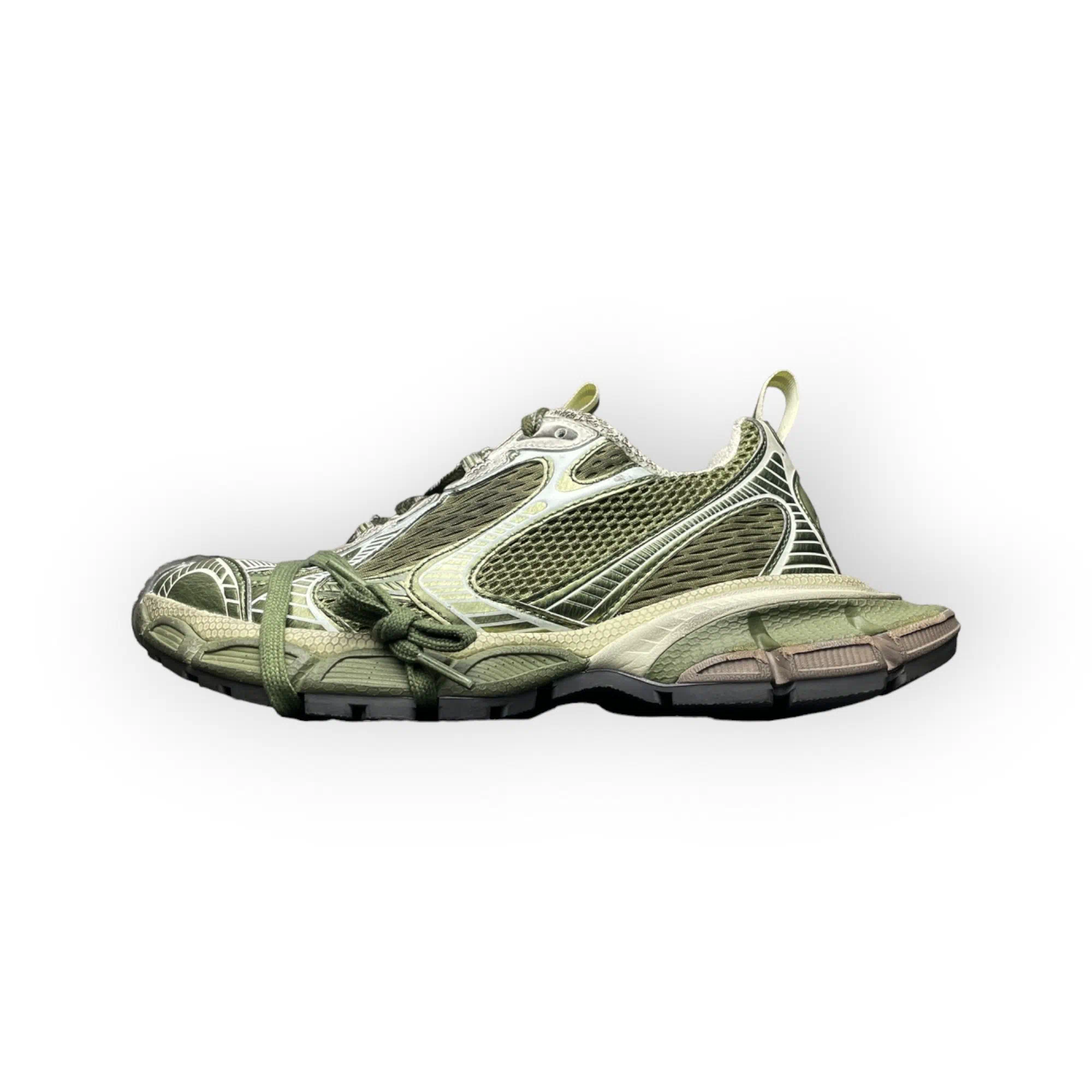 Balenciaga 3XL Sneaker in Dark Green and Light Beige、mysite、Cacoeks