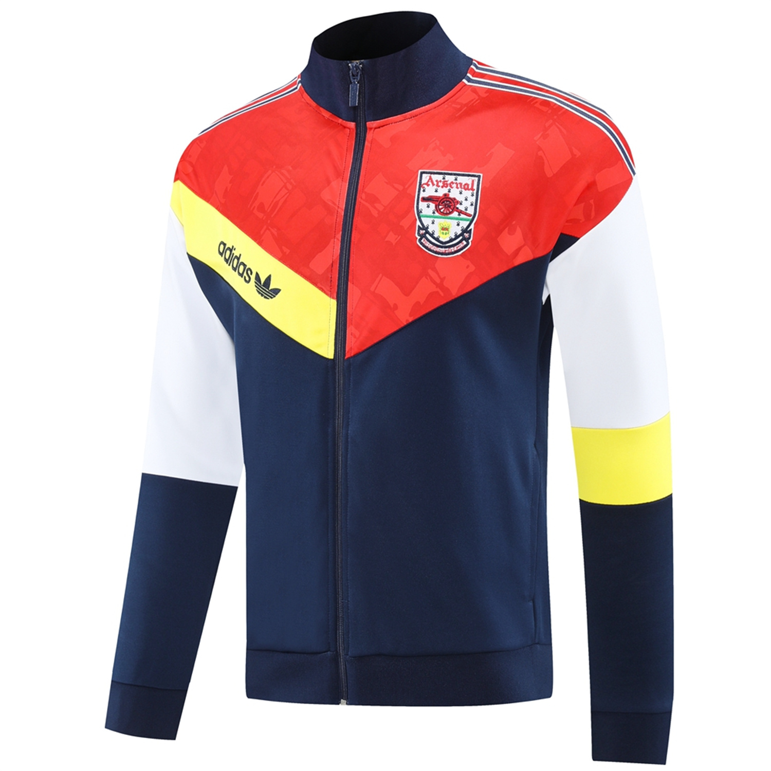 UltraTrikot-Arsenal 25-26 Jacket Training Tracksuit - Red Blue Throwback Jackets & Blue Pants