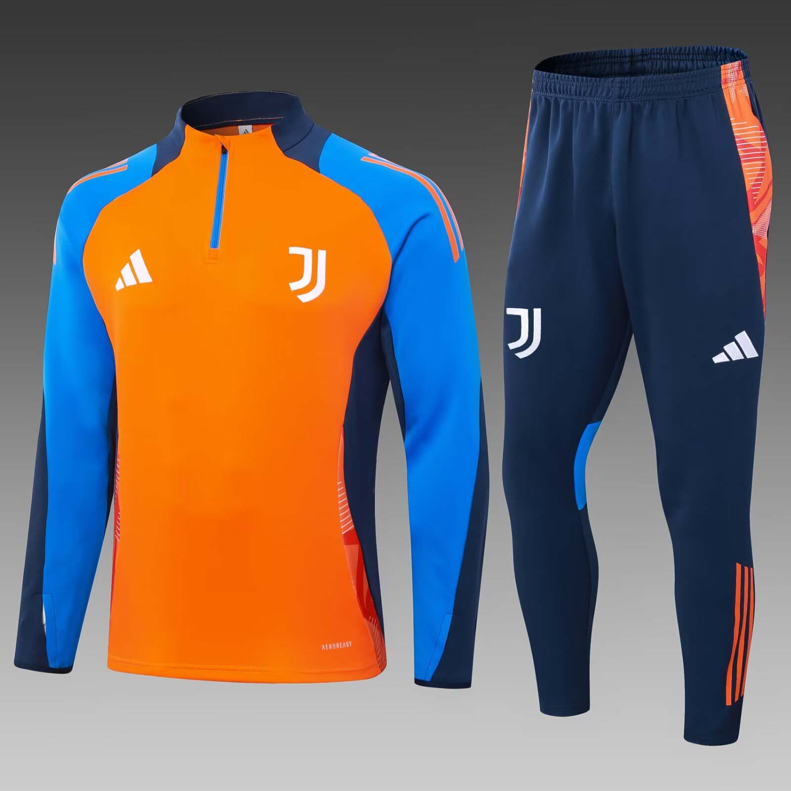 2024/2025 Juventus Half-Pull Training Suit Orange Football Shirt 1:1 Thai Quality Set:football jersey mysite: unitedjerseyfootball 邓江浪:football