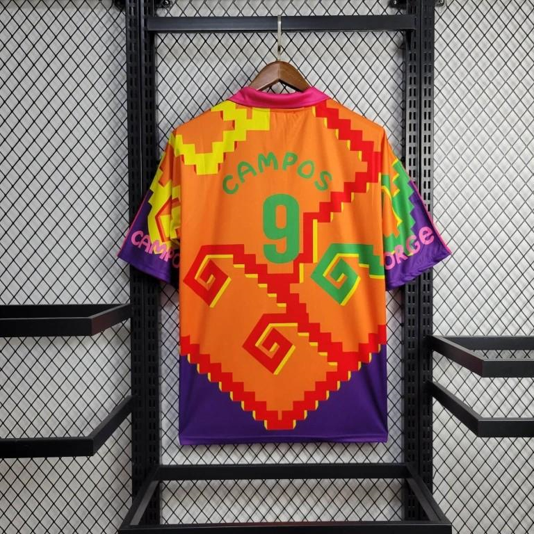 Higojerseys-Retro Mexico 1995 Goalkeeper Purple Orange Jersey