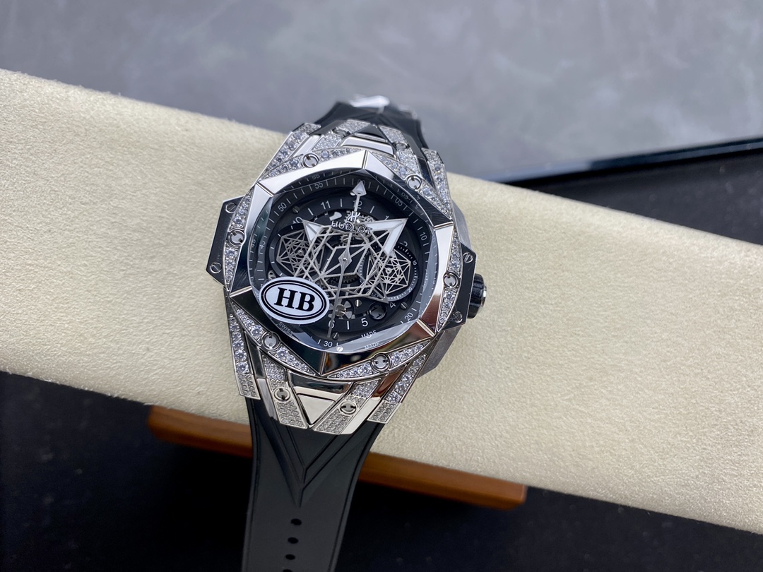 418.NX.1107.RX.1604.MXM20 Hublot Big Bang Sang Bleu II Titanium Pave-fasswatch