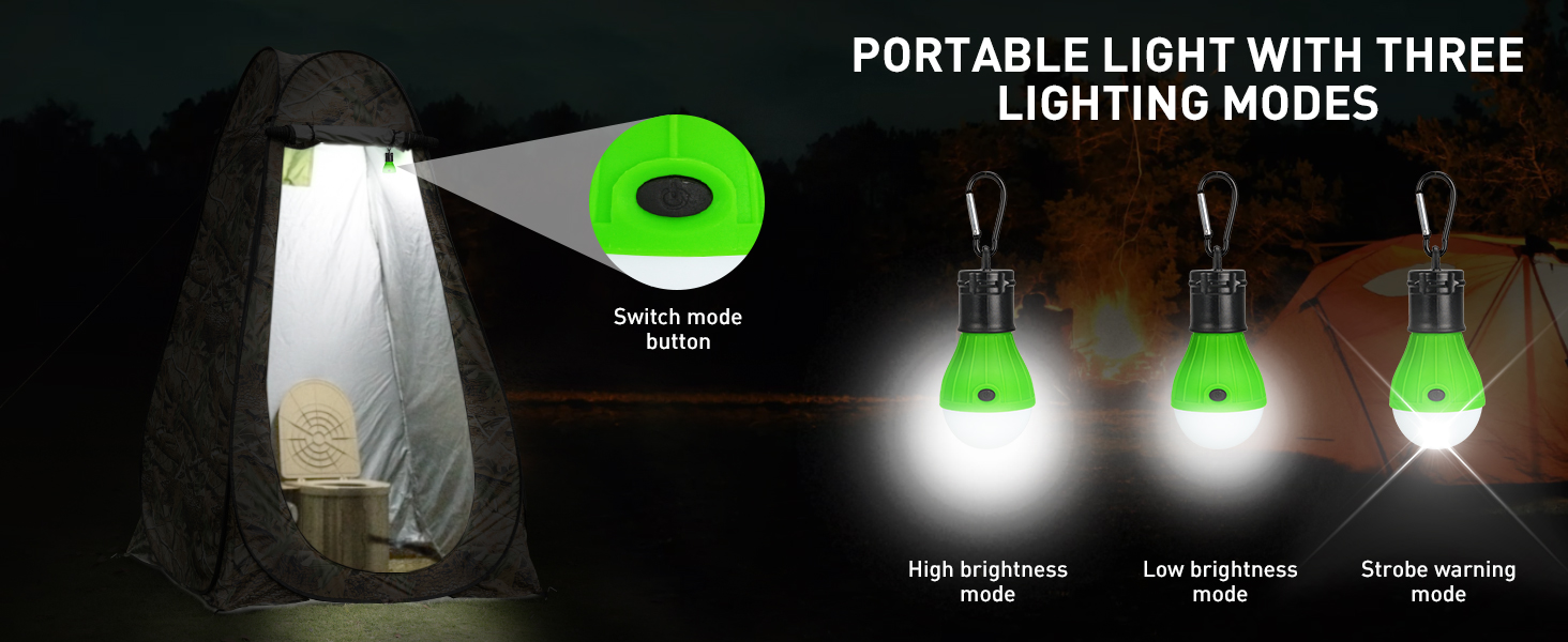 Privacy Pop Up Tent with LED Lights