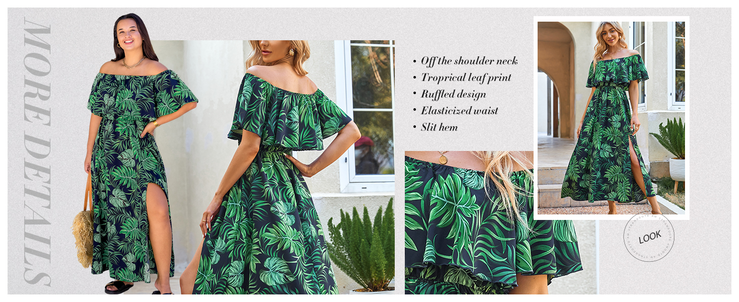 green floral maxi dress