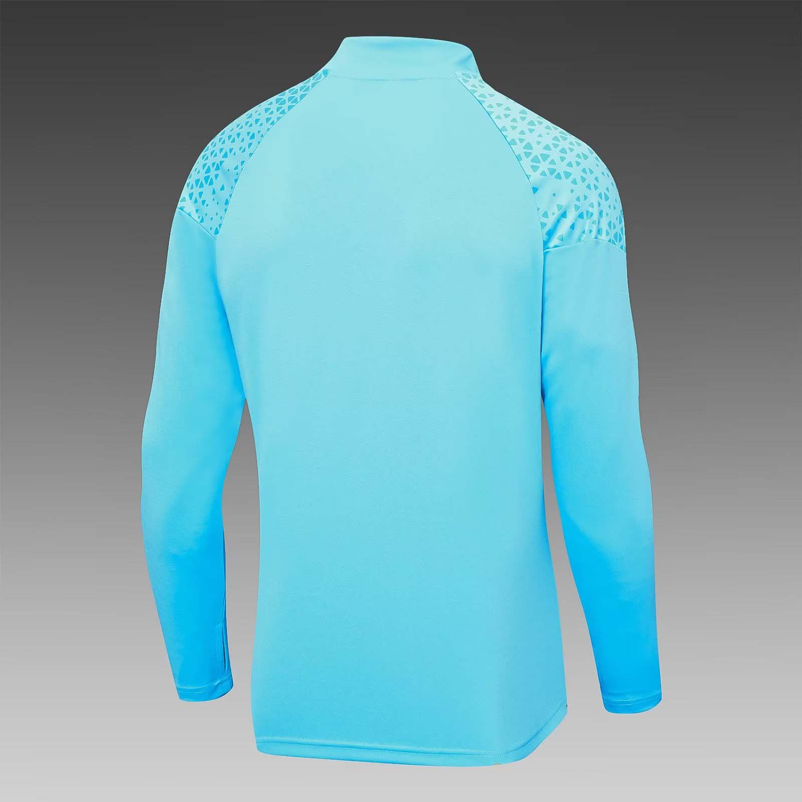 2023/2024 Olympique de Marseille Half-Pull Training Suit Light blue Football Jersey Set:football jersey mysite: unitedjerseyfootball 邓江浪:football
