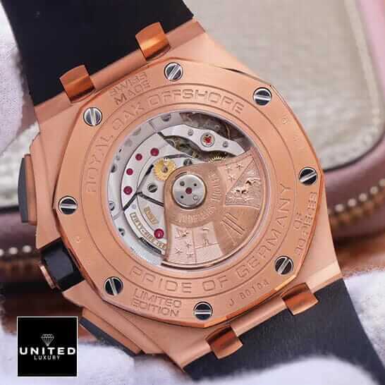 AP Pride of Germany Replica ap pride of germany back Audemars Piguet offshore Royal Oak Gold Steel Case Replica upside view