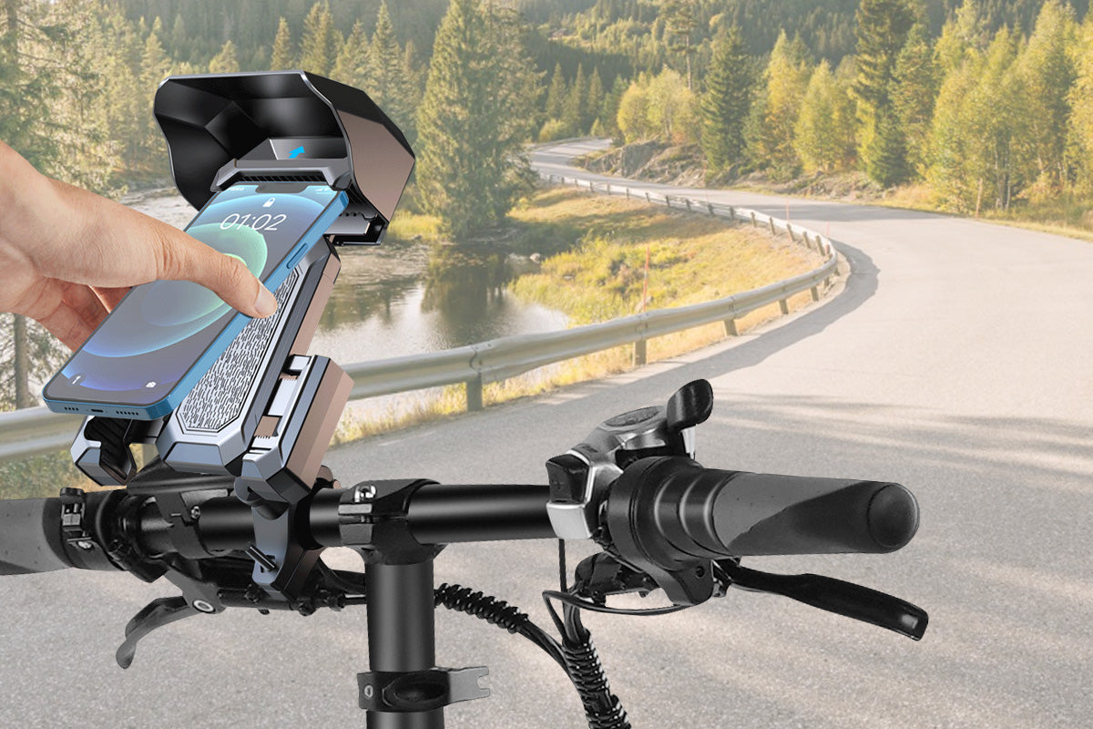 Bike Phone Mount Holder with Rain & Shade Shield、mySite、bearsvspackers