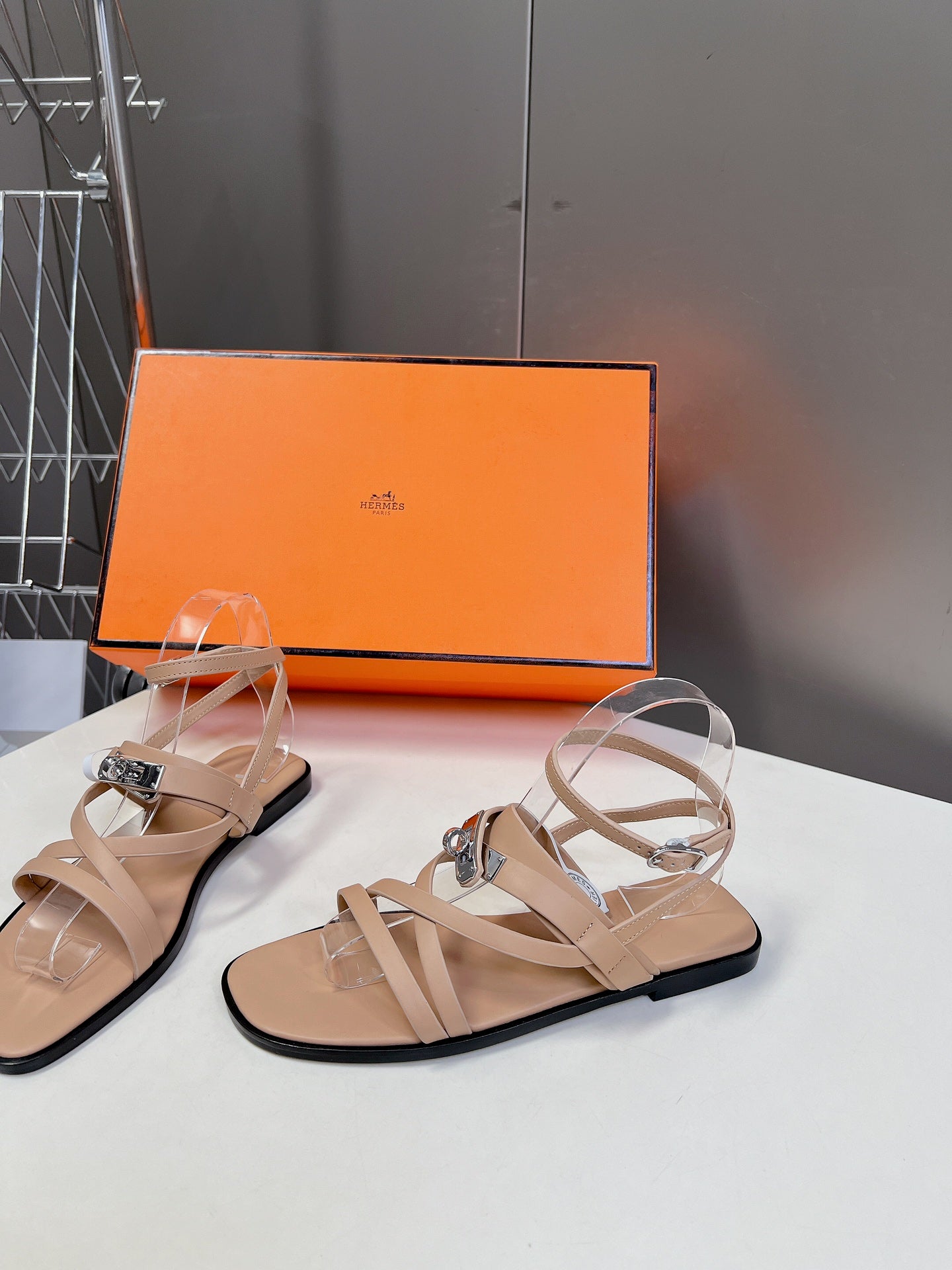 JUNE SANDAL BEIGE CALFSKIN、mysite、Cacoeks