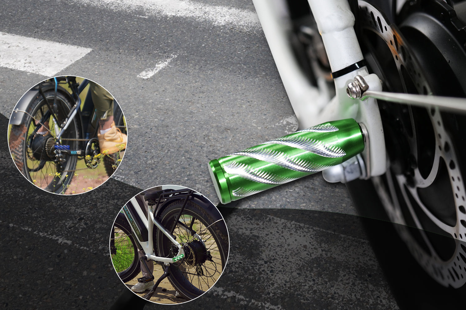 Ebike Non-Slip Passenger Pegs、mySite、bearsvspackers