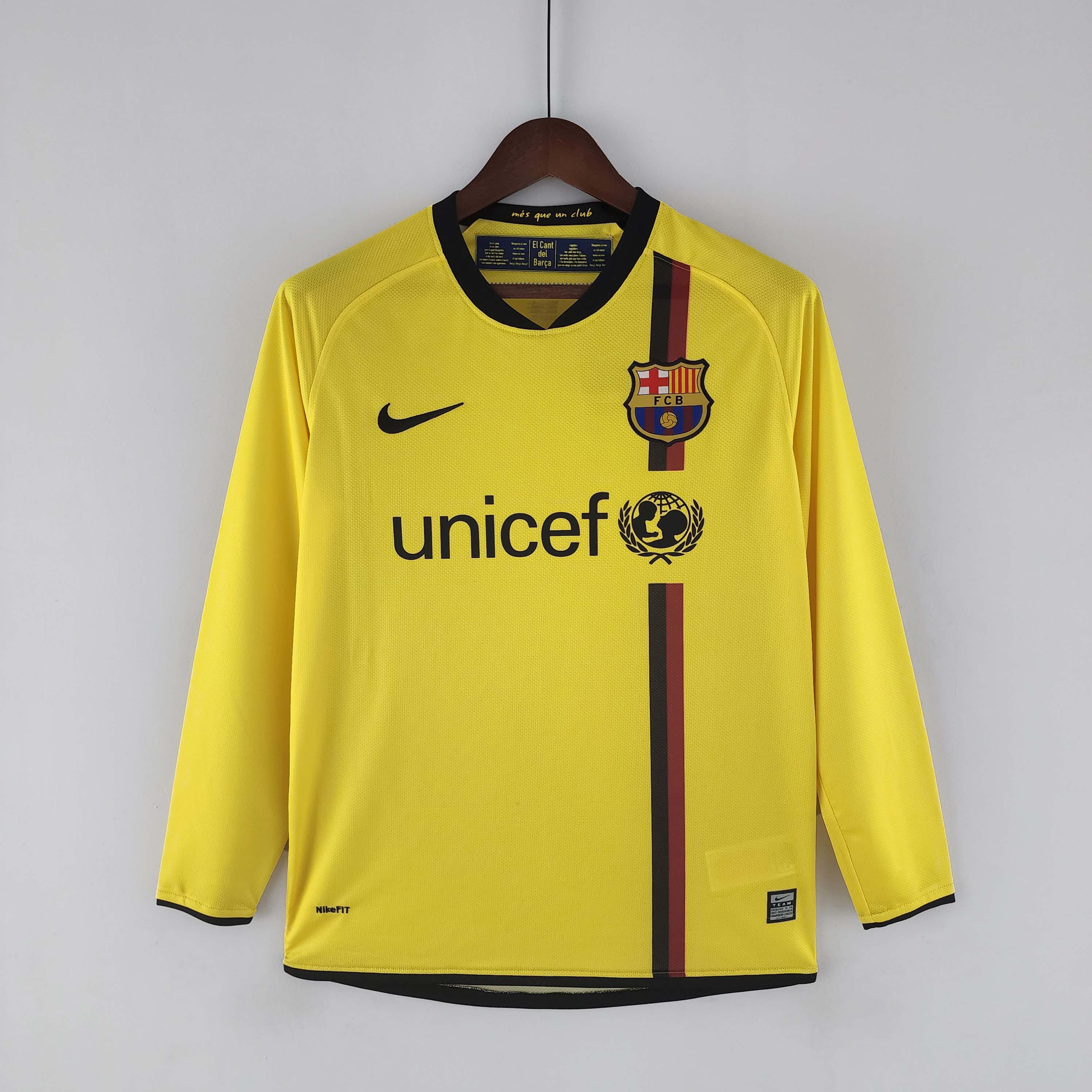 2008/2009 Retro Long Sleeve Barcelona Away Football Shirt 1:1 Thai Quality:football jersey mysite: unitedjerseyfootball 邓江浪:football
