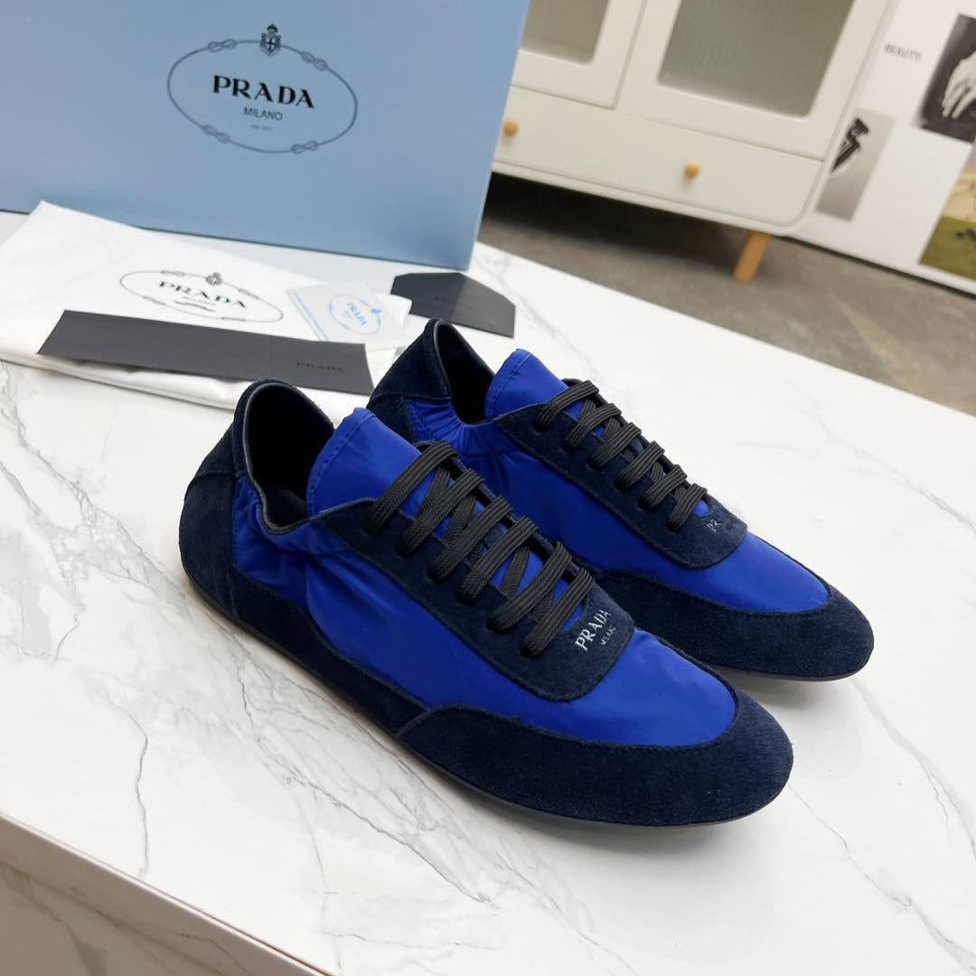 COLLAPSE SNEAKERS IN BLUE SUEDE AND NYLON、mysite、Cacoeks