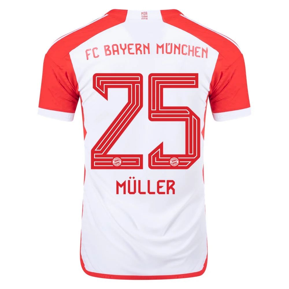 23/24 Bayern Munich #25 Thomas Muller Home Jersey-mysite Custom Football Kit- Nextkits