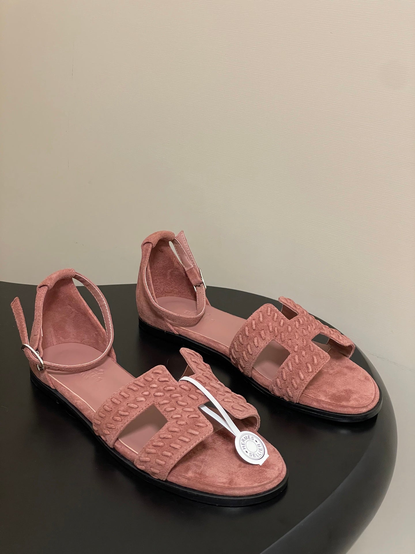 HM 25S SANTORINI SANDAL IN PEACHY PINK SUEDE AND LAMBSKIN、mysite、Cacoeks