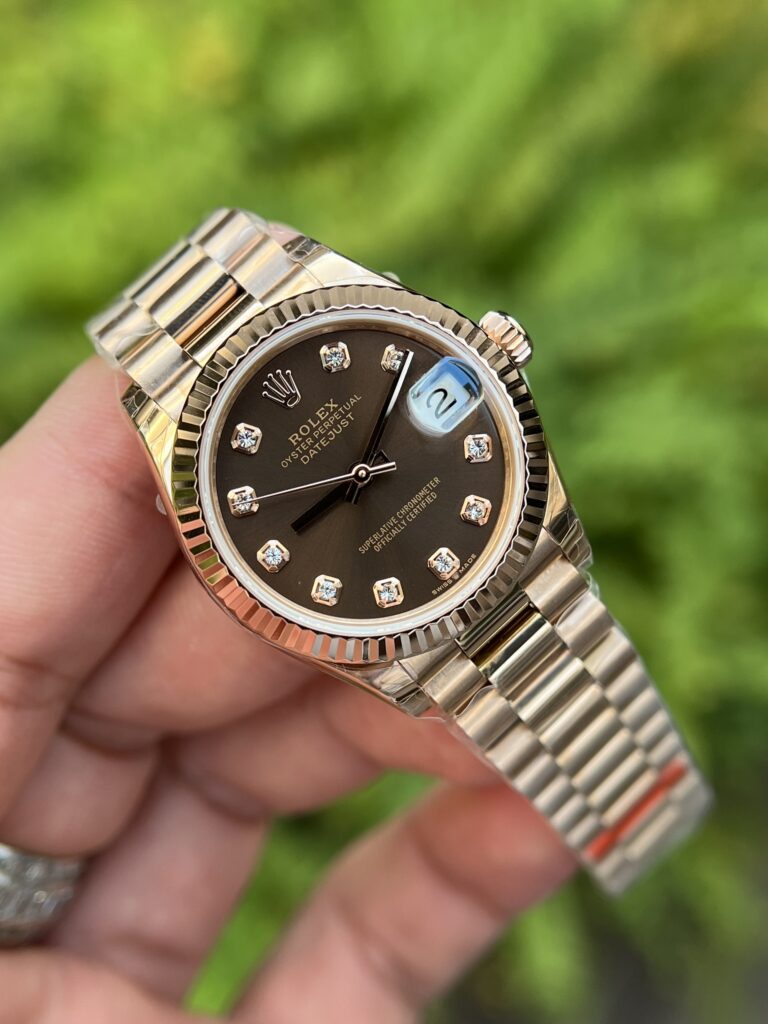 Đồng Hồ Rolex DateJust Nữ Mặt Số Chocolate Replica BP Factory 31mm (5)