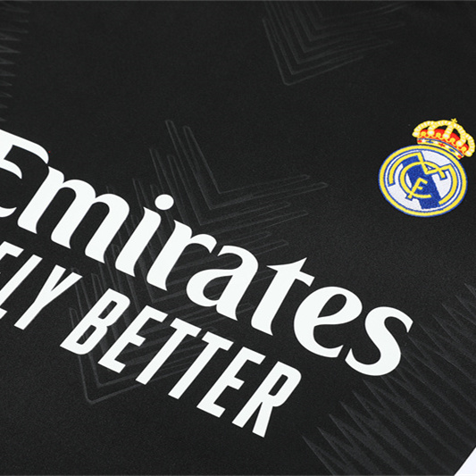 JerseysGala.com | Real Madrid 24-25 Long Sleeve Training Set - Player Version - Black and Purple -Customize Name, Number and Patch | Worldwide Shipping