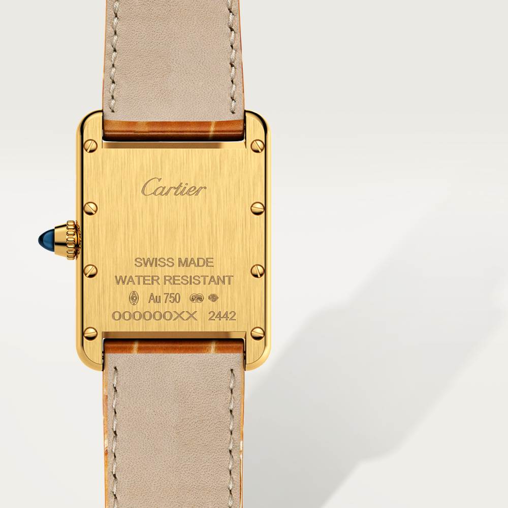 Super Clone 1:1 Tank Louis Cartier Watch Small Model Yellow Gold W1529856 Replica-fasswatch