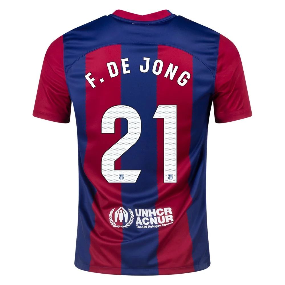 23/24 Barcelona #21 Frenkie de Jong Home Jersey-mysite Custom Football Kit- Nextkits