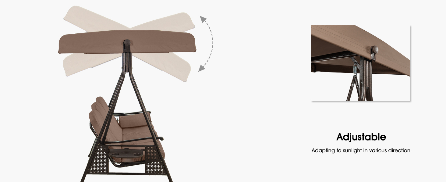 patio swing with canopy