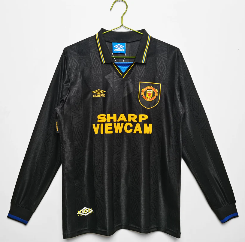 93/94 Retro Long Sleeve Manchester United Away Football Shirt-mysite Custom Football Kit- Nextkits
