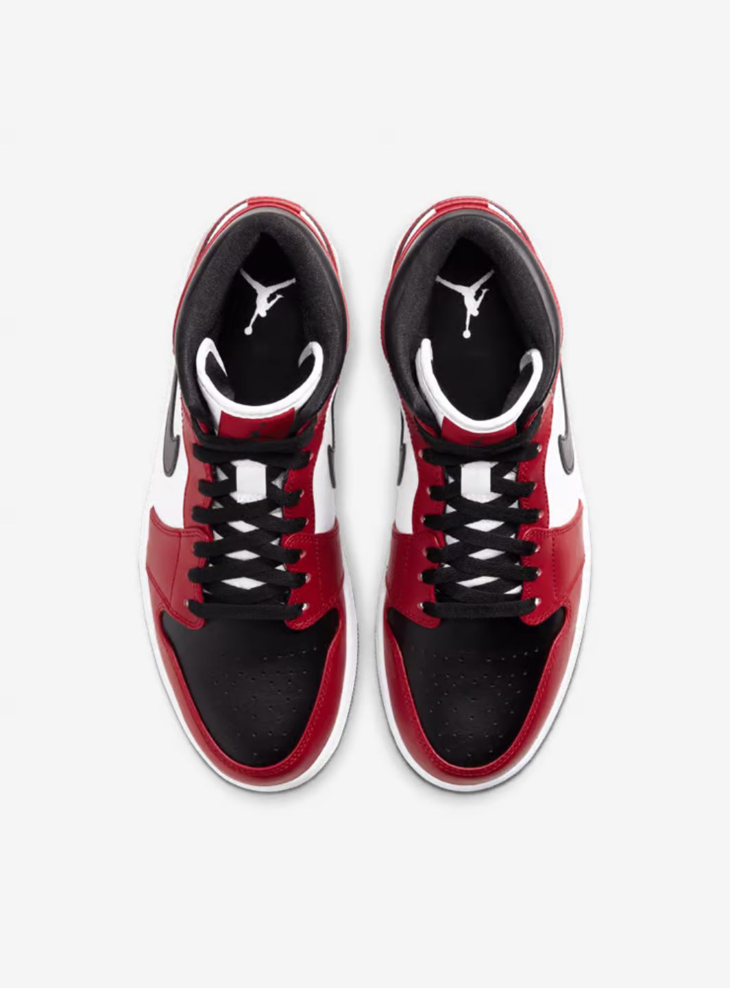 Air Jordan 1 Mid Chicago Black Toe、JORDAN、Cacoeks