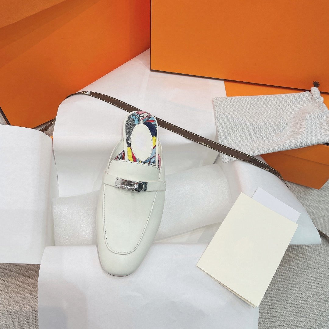 0Z Mule White Calfskin、mysite、Cacoeks