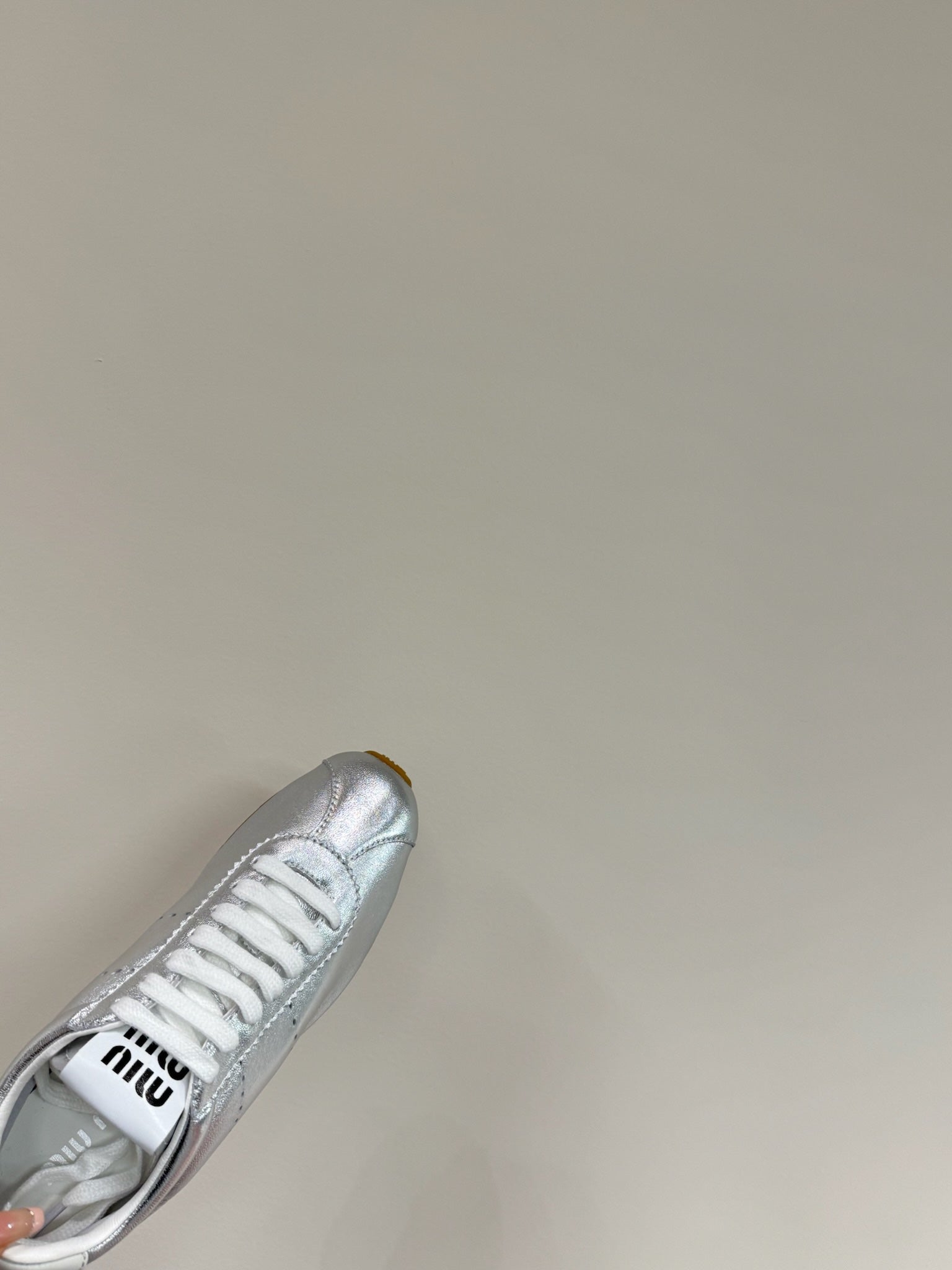 PLUME NAPPA SNEAKERS IN SILVER LAMBSKIN、mysite、Cacoeks