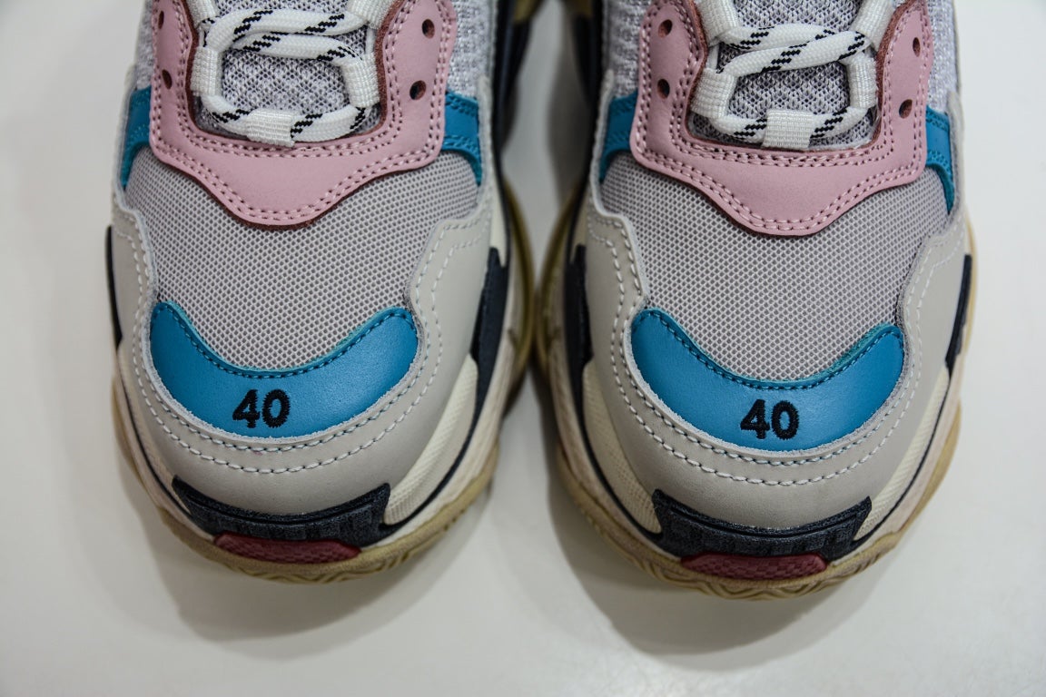Balenciaga Triple S Sneaker White Blue Pink、mysite、Cacoeks