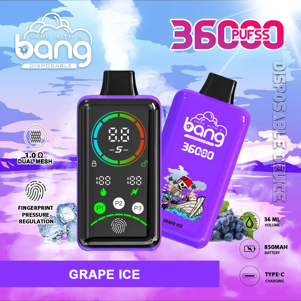 (Box of 3) Bang 36000 Power Advanced Fingerprint Power Regulation 36K Puffs Disposable Vape
