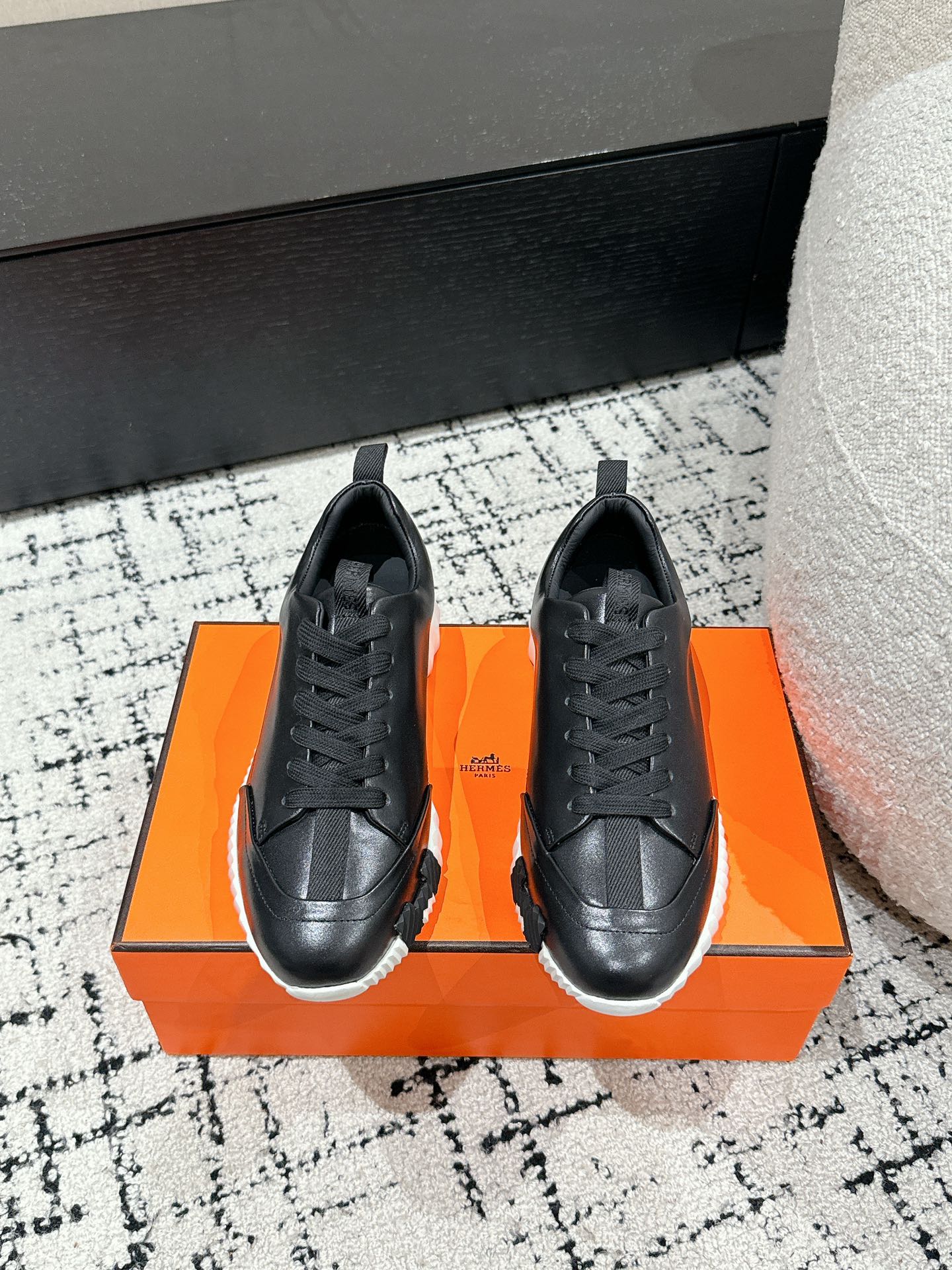 BOUNCING SNEAKER IN BLACK CALFSKIN、mysite、Cacoeks