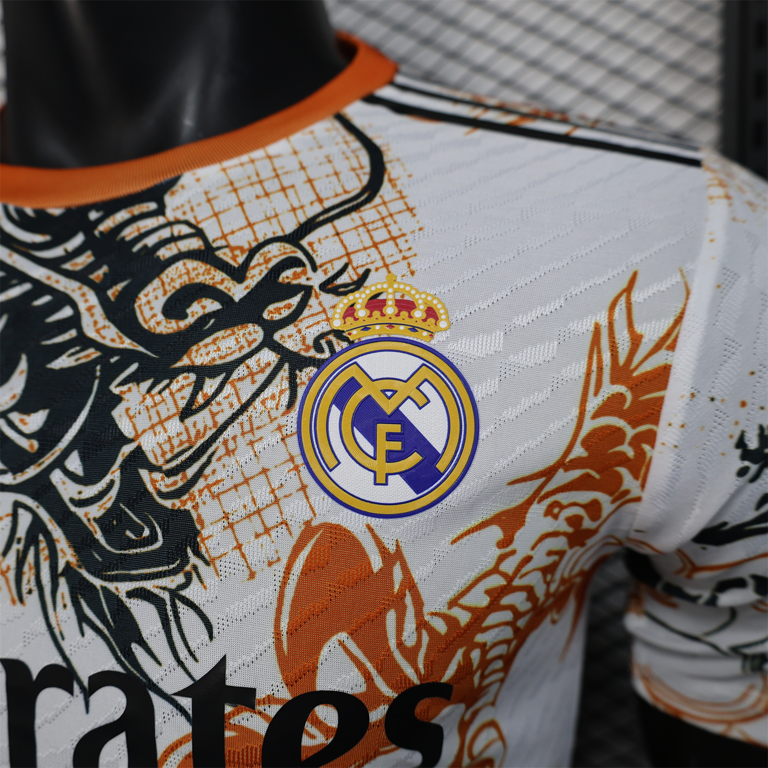 foot-Real Madrid 24-25 Black & Orange Loong White Jersey - Player Version